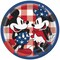 Disney Mickey & Minnie Mouse Patriotic Round 9" Dinner Plates - 8ct